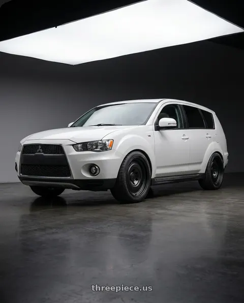 2009 Mitsubishi Outlander with fifteen52 ANALOG HD 5x120 17x8.0 +25 ASPHALT BLACK (SATIN BLACK) wheels