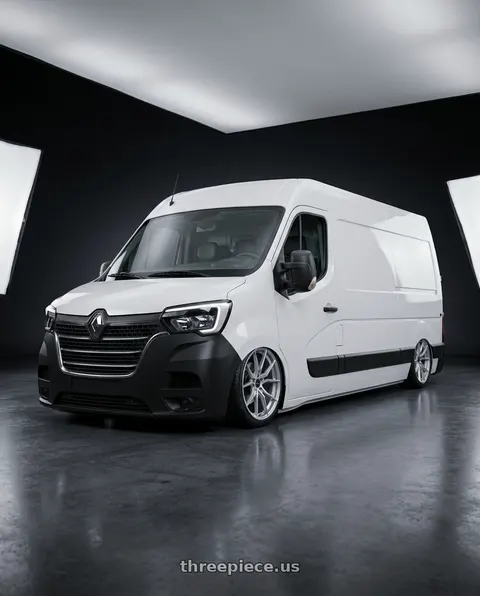 2021 Renault master adesivada with Advanti Racing 80S Hybris 5X120 18x8 +35 Silver with Machined Face wheels