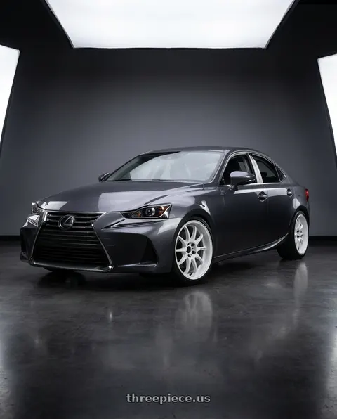 2017 Lexus IS300 with Work Emotion D9r 5x114.3 18x8.5 +38 White wheels