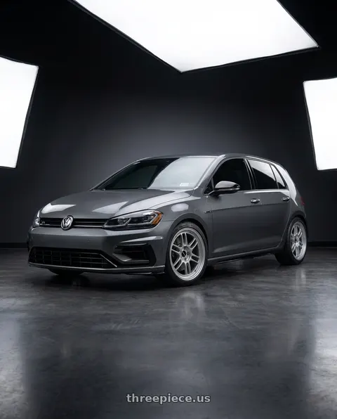 2019 Volkswagen Golf R with Enkei RPF1 5x112 18x9+35 Silver wheels