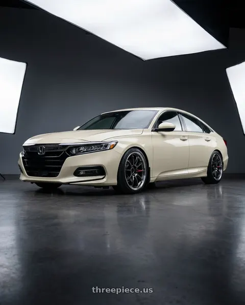 2020 Honda Accord Sport with Work Emotion Zr10 5x114.3 19x8.5 +45 Glim Black Diamond Rim cut wheels