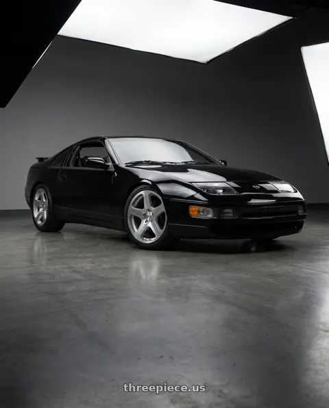 1994 Nissan 300ZX with Rotiform RC200 NUE 5X120 20x10 +40 GLOSS SILVER W/ MACHINED FACE wheels
