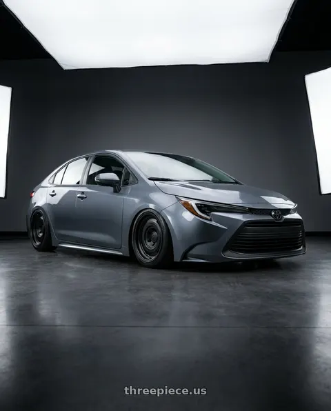 2025 Toyota Corolla with fifteen52 ANALOG HD 5x120 17x8.0 +25 ASPHALT BLACK (SATIN BLACK) wheels