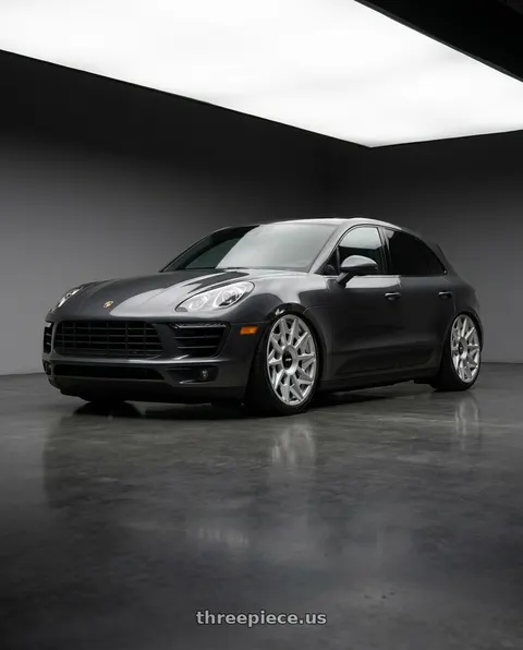 2018 Porsche Macan with Rotiform 1PC R124 CVT 5X112 19X8.5 +45 GLOSS SILVER wheels
