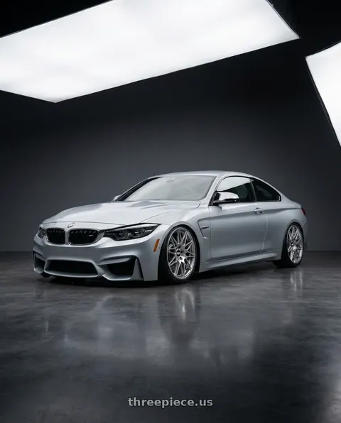 2020 BMW M4 with BBS CH-R 5x120 19x8.5 +32 Brilliant Silver Polished Rim Protector wheels