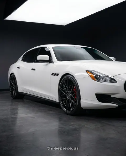 2014 Maserati Quattroporte GTS with Niche 1PC M190 GAMMA 5X114.3 20X9 +35 MATTE BLACK wheels