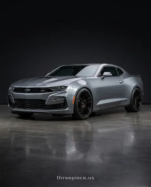 2021 Chevrolet Camaro SS with American Racing AR941 MACH FIVE 5X120 20X10 +22 GLOSS BLACK wheels