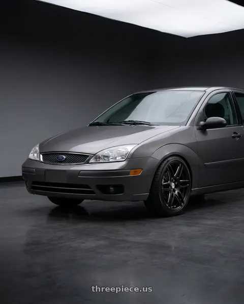 2006 Ford Focus ZX4 ST with Niche 1PC M106 NR6 4X100/4X114.3 18X8 +40 MATTE BLACK MILLED wheels