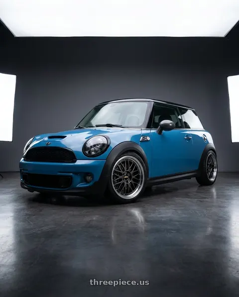 2010 Mini Cooper with BBS LM 5x114.3 17x7.5+38 Diamond Black wheels
