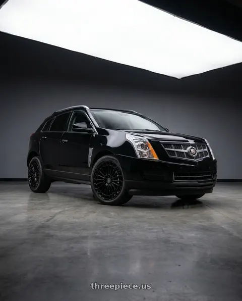 2012 Cadillac SRX with AXE WHEELS EX45 6x120 20x8 +45 Gloss Black wheels
