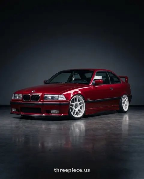 1996 BMW 328is with fifteen52 APEX 5x112 / 5x120 18x8.5 +35 RALLY WHITE (GLOSS WHITE) wheels
