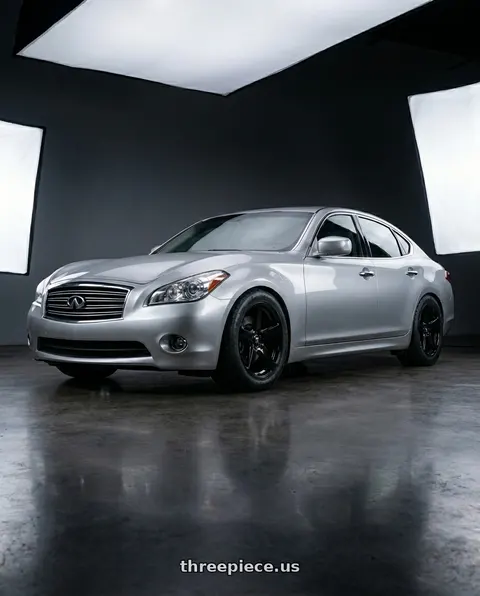 2011 INFINITI M37 with TOUREN TF96 3296 5x114.3 20x9 +35 GLOSS BLACK wheels