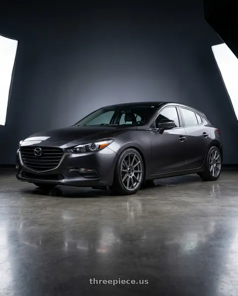 2017 Mazda 3 with Enkei TS10 5x114.3 18x8+50 Grey wheels