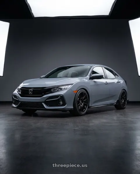 2021 Honda Civic with Enkei GTC02 5x120 18x9.5+45 Matte Black wheels