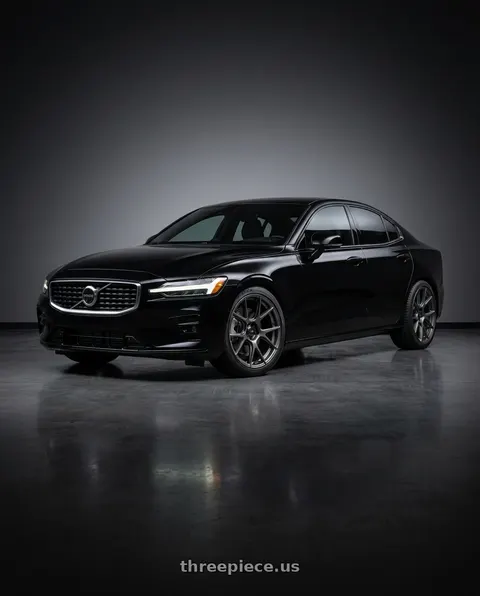 2022 Volvo S60 with Konig Ampliform 5x108 18x8.5+43 Dark Metallic Graphite wheels