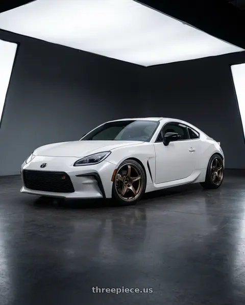 2026 Toyota GR86 with Advan Racing TC4 5x100 18x8.5 +45 UMBER BRONZE METALLIC & RING wheels