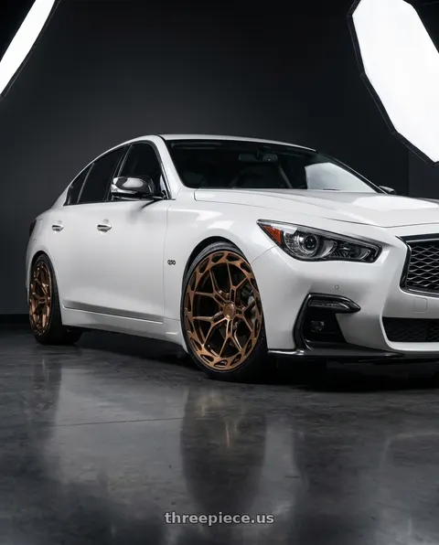 2019 INFINITI Q50 Sport with Rohana RFX19 5x112 20x9 +35 Machine Bronze wheels