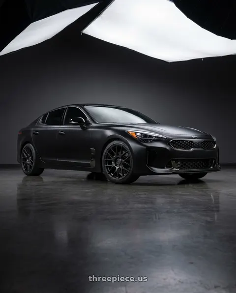 2018 Kia Stinger GT1 with Aodhan AH-X 5x114.3 18x8.5+35 Matte Black wheels