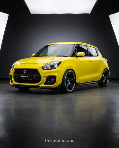 2019 Suzuki Swift with Motegi MR122 4X100/4X114.3 18X9 +45 SATIN BLACK W/ MACHINED STRIPE wheels