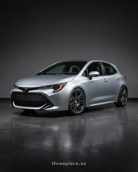2019 Toyota Corolla SE with Niche 1PC M105 NR6 5X100/5X114.3 18X8 +40 MATTE GUN METAL wheels