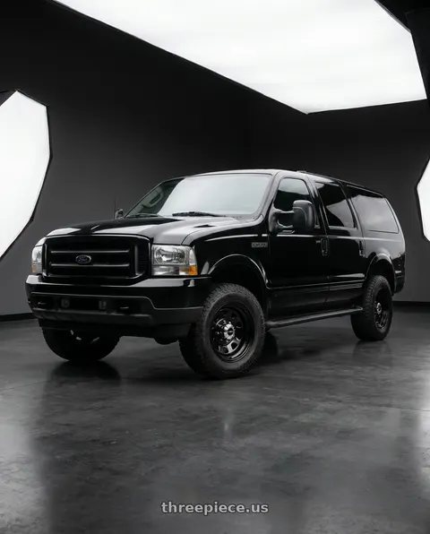 2000 Ford Excursion Limited with Vision HD 84H 8x170 17x9-12 Gloss Black wheels