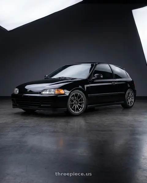 1994 Honda Civic CX with Konig Dial-In 4x100 15x7+35 Matte Grey wheels