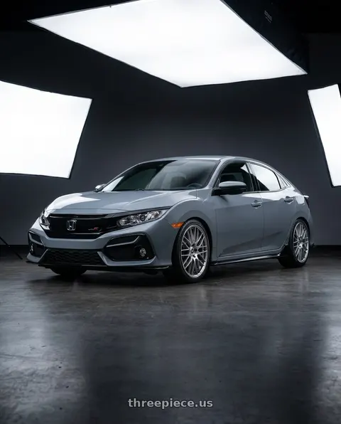 2021 Honda Civic with Enkei EKM3 5x120 18x8+32 Hyper Silver wheels