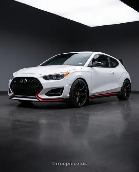 2020 Hyundai Veloster N with Heritage Wheel Kokoro MonoC 5X114.3 19x9.5+38 Black wheels