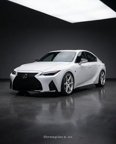 2024 Lexus IS350 with Kansei K11S Tandem 5x114.3 19x9.5 22 Hyper Silver wheels