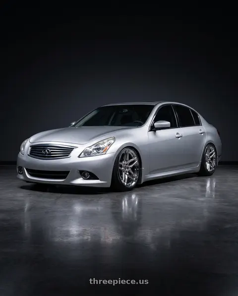 2011 INFINITI G37 with HERITAGE WHEEL EBISU MONOC 5x114.3 19x9.5 +38 CHROME wheels