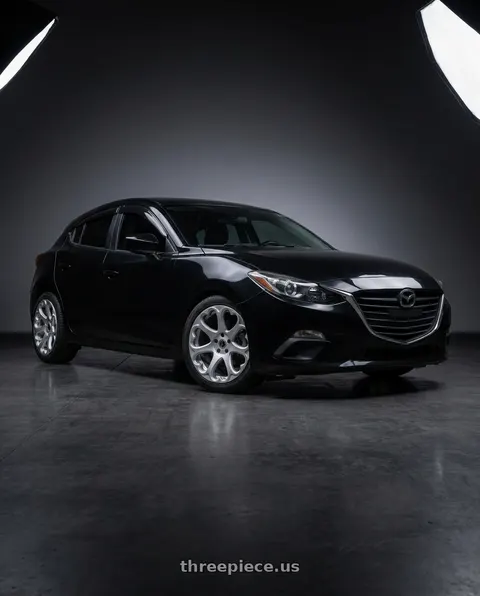 2017 Mazda 3 Sport with Heritage Wheel Kokoro Monoc 5X114.3 18x8.5+35 Silver wheels