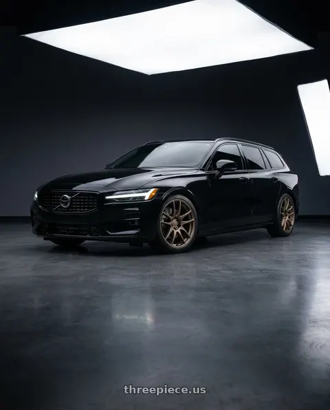 2020 Volvo V60 with Work Emotion Cr Kiwami 5x108 19x8.5 +42 Matte Bronze wheels