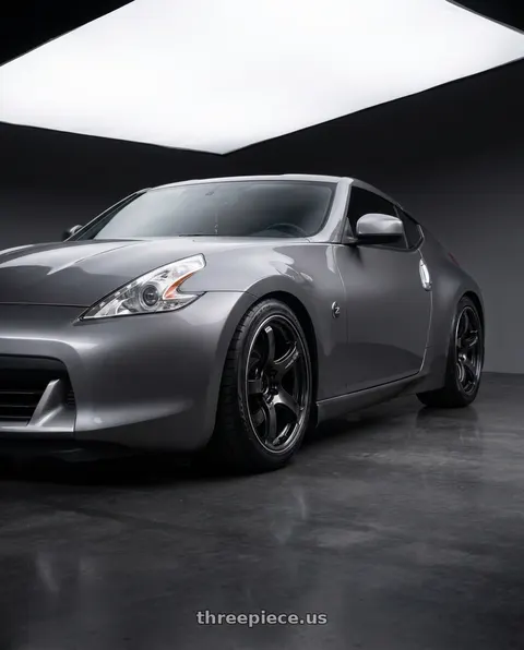 2009 Nissan 370Z with Advan Racing TC4 5x114.3 18x11.0 +15 BLACK GUNMETALLIC & RING wheels