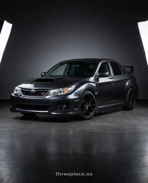 2013 Subaru WRX STI with BBS RI-A 5x114.3 18x9.5+35 Diamond Black wheels