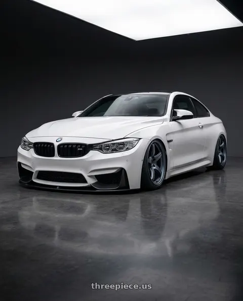 2018 BMW M4 with Gram Lights 57CR 5x120 19x9.5+35 Gunblue II wheels