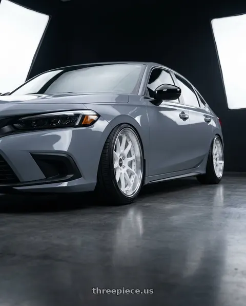 2026 Honda Civic Si with ESR Wheels CS SERIES CS12 5x114.3 19x9.5 +22 Gloss White wheels