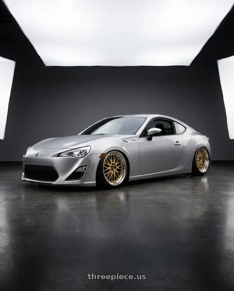 2014 Toyota 86 with BBS LM 5x114.3 18x9.0+42 Gold wheels