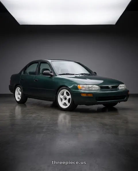 1998 Toyota Corolla with Vors SP1 4x100 15x7  +35 All White wheels