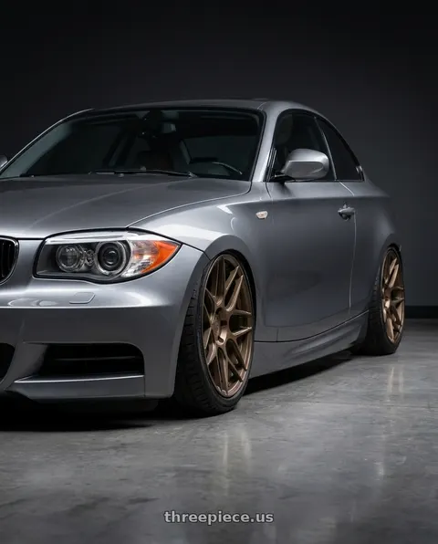 2012 BMW 1 Series E82 with Aodhan AFF2 5x120 19x8.5+35 Matte Bronze wheels