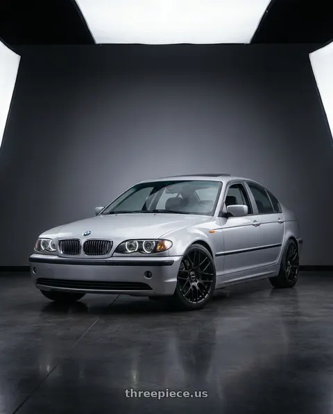 2004 BMW 325i with Avant Garde Wheels M359 5X120 18x8.5 +15 Matte Black wheels
