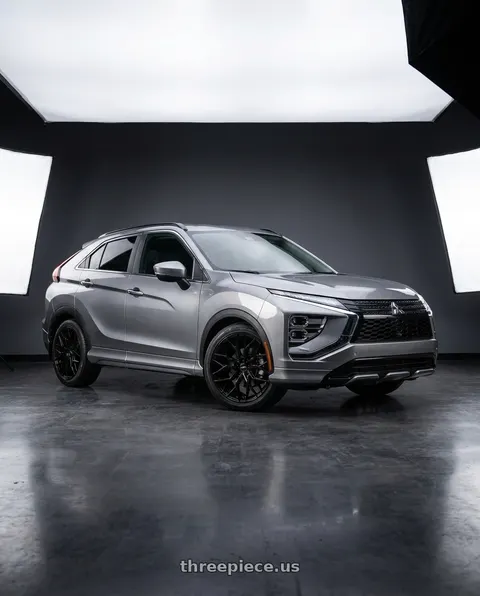 2022 Mitsubishi Eclipse Cross with F1R FS3 5x114 18x8.5 +38 Gloss Black wheels
