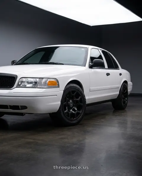 2007 Ford Crown Victoria with Black Rhino OVERLAND 5X114.3 17X8 +35 MATTE BLACK wheels