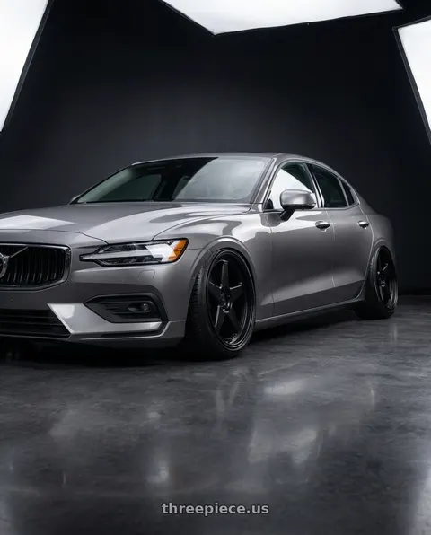 2019 Volvo S60 with KATANA RACING KR03 5x108 20x8.5 +40 Matte Black wheels