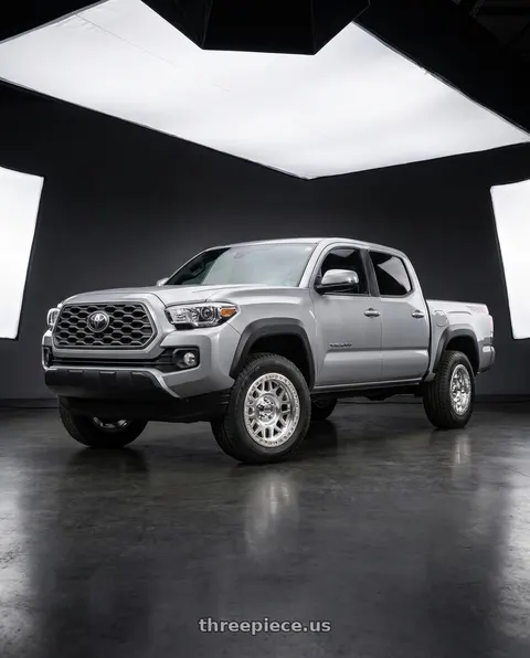 2021 Toyota Tacoma TRD Sport with KMC KM234 GRENADE DESERT BEADLOCK 6X139.7 17X8.5 +0 MACHINED wheels