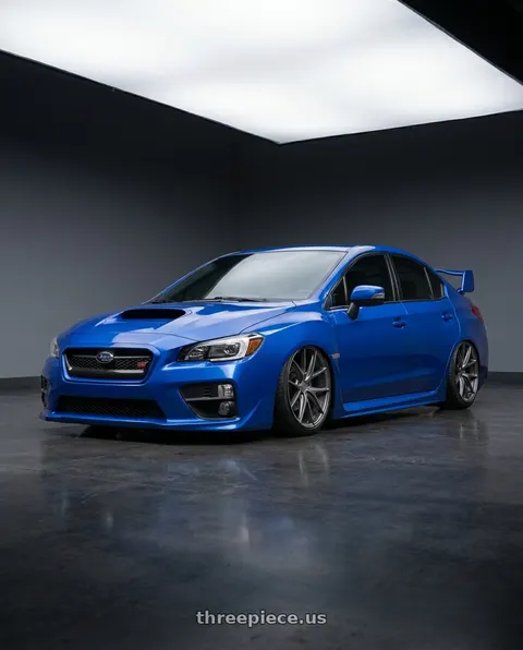 2013 Subaru WRX STI with Niche 1PC M116 MISANO 5X114.3 18X9.5 +40 MATTE GUN METAL wheels