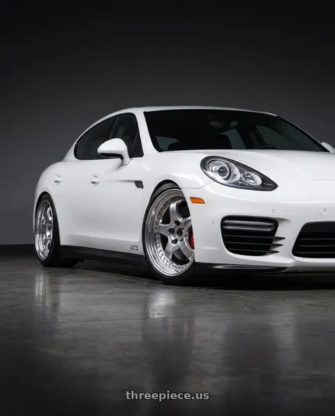 2015 Porsche Panamera with Work Meister S1 3P 5x130 19x10+55 O Disk Bright Buff Finish wheels