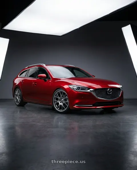 2019 Mazda 6 with BBS CH-R 5x114.3 20x8.5 +38 Satin Titanium Polished Rim Protector wheels