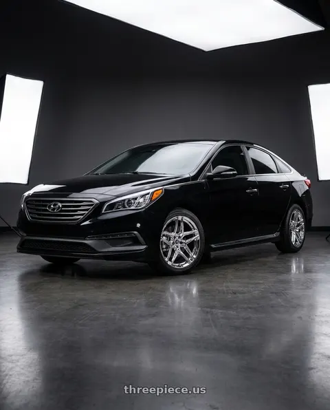 2016 Hyundai Sonata with Heritage Wheel EBISU MonoC 5x114.3 18x8.5+35 Chrome wheels