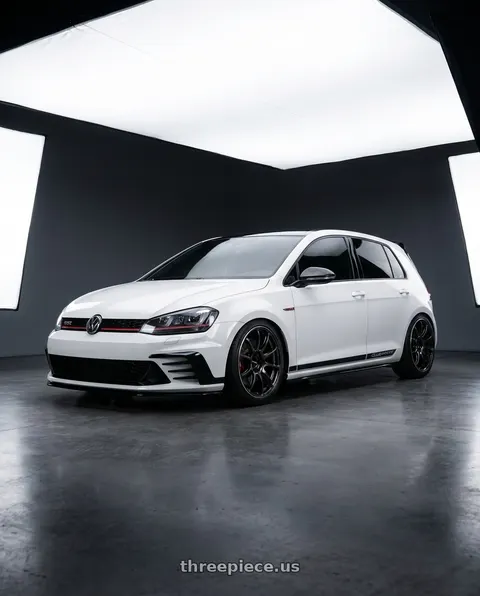 2016 Volkswagen Golf with Advan Racing RSIII 5x112 18x8.5 +45 BLACK GUNMETALLIC & RING wheels