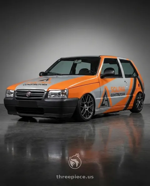 2011 fiat uno branco adesivado with TSW NURBURGRING 5X114.3 17X7.5 +45 MATTE GUNMETAL wheels